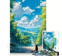 Puzzle da 1000 pezzi in bambù,ideale per momenti di serenità e tranquillità,con bordi lisci,perfetto per stimolare la mente e creare un'atmosfera accogliente Regalo di compleanno o per hobby (38x52cm)