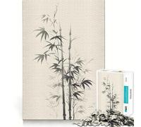 Puzzle da 1000 pezzi in bianco e nero con motivo bambù e bordi perfetti Gioco intelligente,sfida divertente,gioco lento,regalo di compleanno (50x75cm)