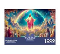 Puzzle da 1000 pezzi in carta riciclata "Gesù conforta" per adulti e bambini | Dettagliato - Figura religiosa con folla, gioco divertente e stimolante per famiglie, 38x26 cm/1000 pezzi
