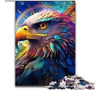 Puzzle da 1000 pezzi in cartone colorato raffigurante un'aquila. Sviluppa le capacità di coordinazione occhio-mano, perfetto come regalo di compleanno (dimensioni 26x38cm)