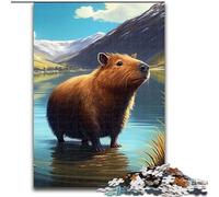 Puzzle da 1000 pezzi in cartone con animali del Capibara, dimensioni 38x26cm, gioco interattivo per famiglie, decorazione fai da te per la casa, regalo rompicapo