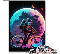 Puzzle da 1000 pezzi in cartone raffigurante la bicicletta dell'astronauta, dimensioni 26x38cm, per adolescenti, per serate di giochi in famiglia, idea regalo stimolante per la mente.