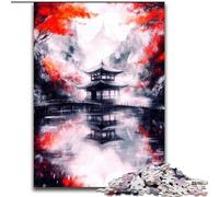 Puzzle da 1000 pezzi in cartone raffigurante templi giapponesi, con design intricato per adolescenti, decorazioni fai da te e divertimento per stimolare la mente, dimensioni 26X38cm