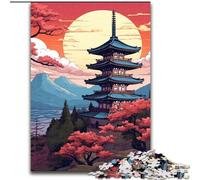 Puzzle da 1000 pezzi in cartone raffigurante templi giapponesi, per adulti, dimensioni 26x38cm, rompicapo stimolante - Giocattolo rilassante per adolescenti