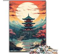 Puzzle da 1000 pezzi in cartone raffigurante templi giapponesi, per adulti, dimensioni 26x38cm, rompicapo stimolante - Giocattolo rilassante per adolescenti