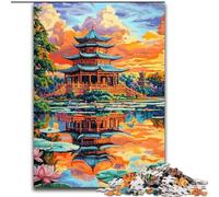 Puzzle da 1000 pezzi in cartone raffigurante un antico tempio giapponese Regalo perfetto per compleanni, Natale, Halloween, Ringraziamento, Pasqua Dimensioni: 38x26cm