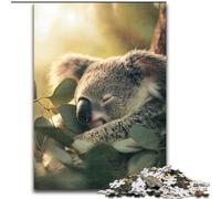 Puzzle da 1000 pezzi in cartone raffigurante un koala addormentato, attività per rafforzare il legame familiare, feste e compleanni (dimensioni 26x38cm)