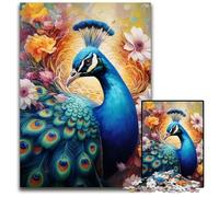 Puzzle da 1000 pezzi in cartone raffigurante un pavone, ideale per rilassarsi e sfidare, decorazione colorata per la casa, amici, 26X38CM/10,23x14,96 pollici.