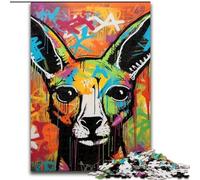 Puzzle da 1000 pezzi in legno con balena dipinta a graffiti,design intricato per adolescenti,decorazione fai da te e divertimento che stimola la mente,50x75cm,decorazione artistica