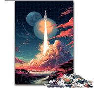 Puzzle da 1000 pezzi in legno con lancio di razzi, gioco rompicapo, gioco interattivo per famiglie, adatto a tutte le età(50x75cm)