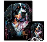 Puzzle da 1000 pezzi in legno con motivo colorato del Mastino tibetano, regalo perfetto per compleanni, feste, ideale per Natale, 50x75CM/19,68x29,52 pollici.
