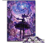 Puzzle da 1000 pezzi in legno con ragazza anime giapponese per adulti, perfetto per decorare casa e ufficio, feste, compleanni e regali di Natale (dimensioni 50x75cm)