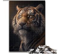 Puzzle da 1000 pezzi in legno Da Vinci Tiger, dimensioni 50x75cm, gioco rompicapo interattivo per famiglie, adatto dai 14 anni in su.