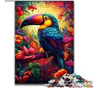 Puzzle da 1000 pezzi in legno dipinto a forma di tucano, regalo perfetto per genitori, amanti e amici - età 14+, 50x75cm, coinvolgente attività di gioco per la famiglia