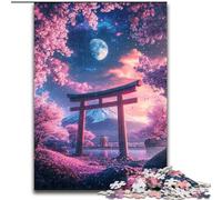 Puzzle da 1000 pezzi in legno raffigurante il cancello giapponese di Torii attività divertente da fare a casa 50x75cm ideale come regalo di compleanno festa Natale e Halloween.