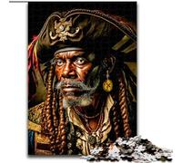 Puzzle da 1000 pezzi in legno raffigurante il Capitano Pirata, idea regalo unica per decorare la casa fai da te, 50x75cm, per adolescenti e famiglie, decorazione fai da te perfetta e sfida stimolante