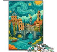 Puzzle da 1000 pezzi in legno raffigurante il cielo notturno di Venezia,idea regalo unica per decorare la casa fai da te,50X75cm,per adolescenti e famiglie,decorazione fai da te perfetta