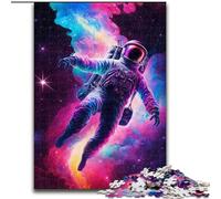 Puzzle da 1000 pezzi in legno raffigurante un astronauta colorato, gioco interattivo per famiglie, adatto a partire dai 14 anni, 50x75cm, gioco rompicapo per adolescenti, regalo perfetto per le feste