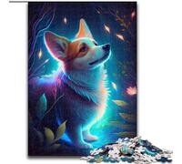 Puzzle da 1000 pezzi in legno raffigurante un cane Corgi, attività divertente da fare a casa, 50x75cm, gioco rompicapo per adolescenti, regalo perfetto per le feste