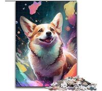 Puzzle da 1000 pezzi in legno raffigurante un cane Corgi, idea regalo unica per decorare la casa fai da te, 50x75cm, per adolescenti e famiglie, decorazione fai da te perfetta e sfida stimolante