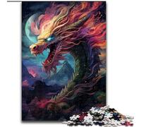 Puzzle da 1000 pezzi in legno raffigurante un drago cinese, idea regalo unica per decorare la casa fai da te, 50x75cm, per adolescenti e famiglie, decorazione fai da te perfetta e sfida stimolante