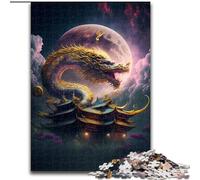 Puzzle da 1000 pezzi in legno raffigurante un drago giapponese, attività divertente da fare a casa, 50x75cm, gioco rompicapo per adolescenti, regalo perfetto per le feste