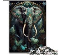 Puzzle da 1000 pezzi in legno raffigurante un elefante nel mondo immaginario, regalo di Natale, ideale per ufficio, camera da letto e soggiorno, dimensioni 50x75cm