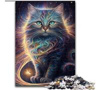 Puzzle da 1000 pezzi in legno raffigurante un gatto fantasy,per adolescenti e ragazzi,ideale come regaloe di festa,50x75cm,decorazione fai da te,regalo per le feste che stimola la mente
