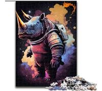 Puzzle da 1000 pezzi in legno raffigurante un rinoceronte, regalo perfetto per genitori, amanti e amici - età 14+, dimensioni 50x75cm, coinvolgente attività per serate di gioco in famiglia