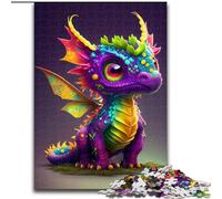 Puzzle da 1000 pezzi in legno raffigurante un simpatico drago arcobaleno,gioco interattivo per famiglie,adatto a partire dai 14 anni,gioco rompicapo per adolescenti,regalo perfetto per le feste