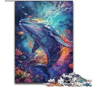 Puzzle da 1000 pezzi in legno raffigurante una balena fantasy rompicapo ad alta difficoltà per adolescenti 50x75cm ideale come regalo di compleanno festa Natale e Halloween.