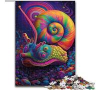 Puzzle da 1000 pezzi in legno raffigurante una lumaca psichedelica colorata, attività divertente da fare a casa, 50x75cm, gioco rompicapo per adolescenti, regalo perfetto per le feste