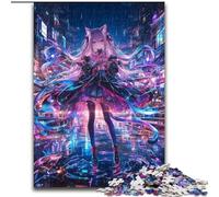 Puzzle da 1000 pezzi in legno raffigurante una ragazza anime giapponese,idea regalo unica per la casa fai da te,50X75cm,per adolescenti e famiglie,decorazione fai da te perfetta e sfida stimolante