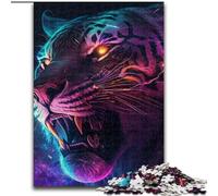 Puzzle da 1000 pezzi in legno raffigurante una tigre fantasy,per adolescenti e ragazzi,ideale come regaloe di festa,50x75cm,decorazione fai da te,regalo per le feste che stimola la mente