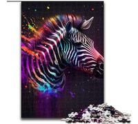 Puzzle da 1000 pezzi in legno raffigurante una zebra, perfetto per regali di compleanno, Natale e Halloween, 50x75cm, ideale per arredare la casa, allenare la mente e come regalo per le feste
