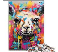 Puzzle da 1000 pezzi in legno raffigurante un'alpaca, rompicapo ad alta difficoltà per adolescenti, 50x75cm, ideale per arredare la casa, allenare il cervello e come regalo per le feste