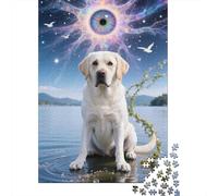 Puzzle Da 1000 Pezzi in Legno, Retriever golden, Esperienza Unica Di Gioco, Per Chi Ama Le Sfide, Includi La Tua Famiglia in Questa Avventura