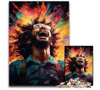 Puzzle da 1000 pezzi in regalo La psichedelia colorata dei puzzle cosmici Rastafari per adulti Attività educativa per le abilità cognitive Miglioramento delle abilità cognitive 1000 pezzi (38x26 cm)