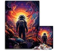 Puzzle da 1000 pezzi in regalo: la psichedelia colorata dei viaggi spaziali puzzle in legno per adolescenti e divertimento in famiglia - Gioco rompicapo fai da te regalo 1000 pezzi (75x50 cm)