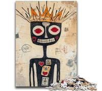 Puzzle da 1000 pezzi in stile Basquiat per adulti e ragazzi, difficili da completare ma divertenti e spiritosi, regalo di compleanno, regali, arte murale 26x38cm