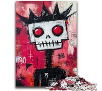 Puzzle da 1000 pezzi in stile Basquiat Skeleton King per adulti, aiuta il cervello a esercitare i giocattoli avvincenti per coltivare la pazienza Gioco di sfida unico 26x38cm