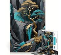 Puzzle da 1000 pezzi in stile bonsai asiatico con bordi perfetti,gioco di allenamento mentale,divertimento a ritmo lento,regalo di compleanno 38x52cm