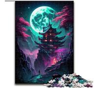 Puzzle da 1000 pezzi in stile giapponese, raffigurante una torre, dimensioni 50x75cm, regalo perfetto per familiari e amici, adatto dai 14 anni in su.
