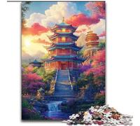 Puzzle da 1000 pezzi in stile giapponese, raffigurante una torre, per adulti, dimensioni 26x38cm. Regalo perfetto per genitori, amanti e amici - età 14+