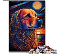 Puzzle da 1000 pezzi in stile Golden Retriever, gioco educativo e divertente da interno per l'arredamento della casa, dimensioni 50X75cm