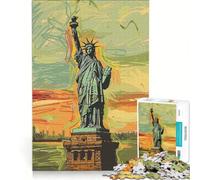 Puzzle da 1000 pezzi in stile Liberty Edvard Munch giocattolo fai-da-te sfida impegnativa con pezzi di forma casuale completamente ad incastro 38x52cm
