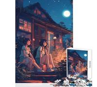 Puzzle da 1000 pezzi in stile Lofi Girl decorazione per la casa giocattoli regalo per compleanni gioco pratico adatto per la decorazione del desktop dimensioni 38x52cm