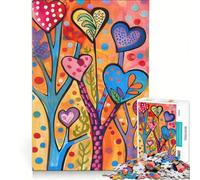 Puzzle da 1000 pezzi in stile Picasso "Albero dell'amore" gioco rompicapo rilassante e stimolante per l'intelletto regalo di compleanno regalo 38x26cm