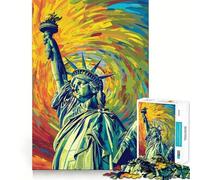 Puzzle da 1000 pezzi in stile Statua della Libertà per adolescenti, gioco di logica, antistress, taglio netto, lista dei desideri di Babbo Natale 38x52cm