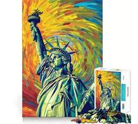 Puzzle da 1000 pezzi in stile Statua della Libertà per adolescenti, ideale per migliorare la memoria e il tempo libero Pezzo unico con motivo Babbo Natale 50x75cm
